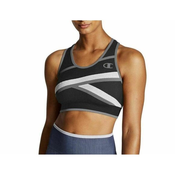 CHAMPION Colorblocked Racerback Compression Padded Sports Bra NWT S - Picture 11 of 12